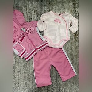 Infant Girl Pink Jogging Suit w/Bodysuit